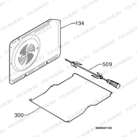 Взрыв-схема плиты (духовки) Electrolux EOC66800X - Схема узла Kit 269